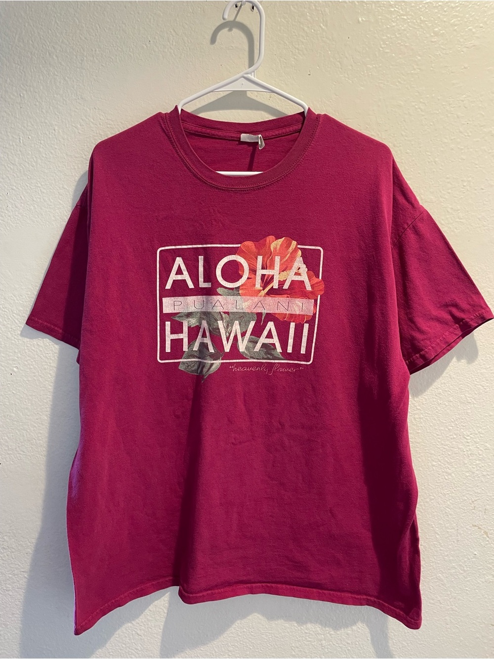 🌺 ABC Stores Hawaii Pualani Berry Pink Hibiscus Graphic Tee XL🏝️